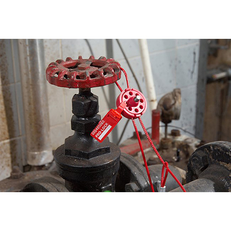 輪式纜繩鎖使用圖